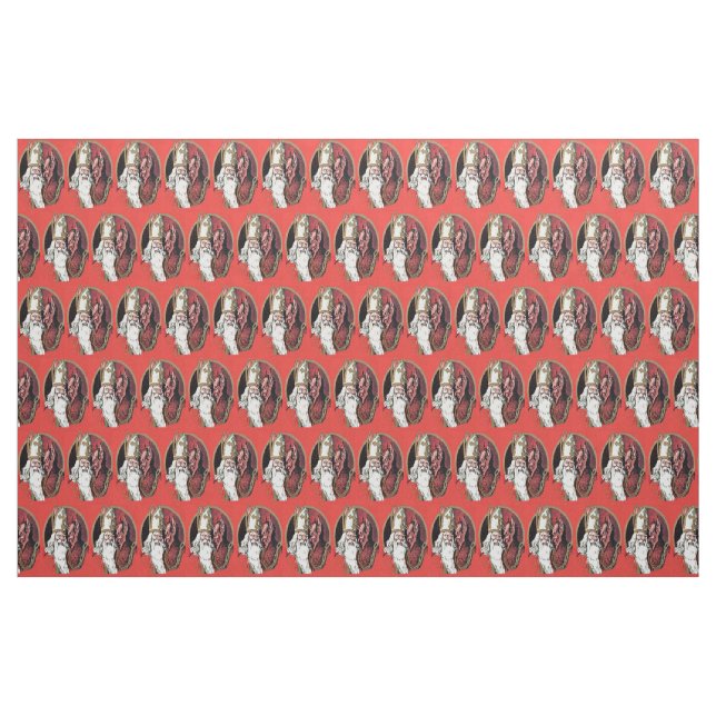 Tecido Krampus do Natal Vermelho (Jarda)