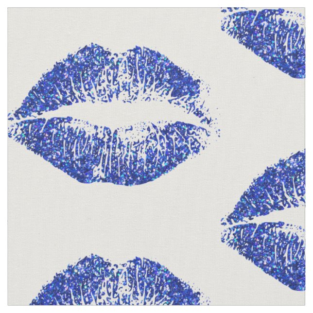 Tecido Lábios de brilho azul nº 6 (Detalhe)