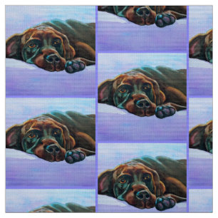 Tecido Labrador de Chocolate Relaxado