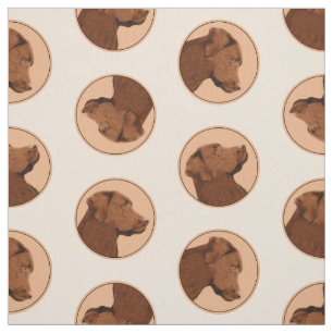 Tecido Labrador Retriever Pintando Chocolate Lab Arte Can