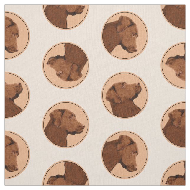 Tecido Labrador Retriever Pintando Chocolate Lab Arte Can (Modelo)