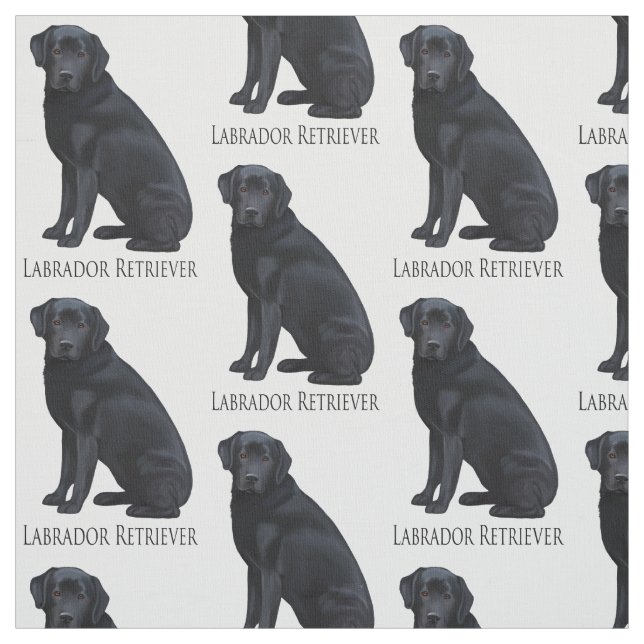 Tecido Labrador retriever preto (Modelo)