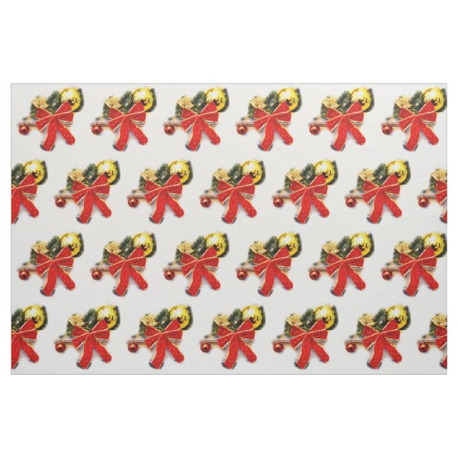 Tecido Laços festivos vermelhos (Fat Quarter)
