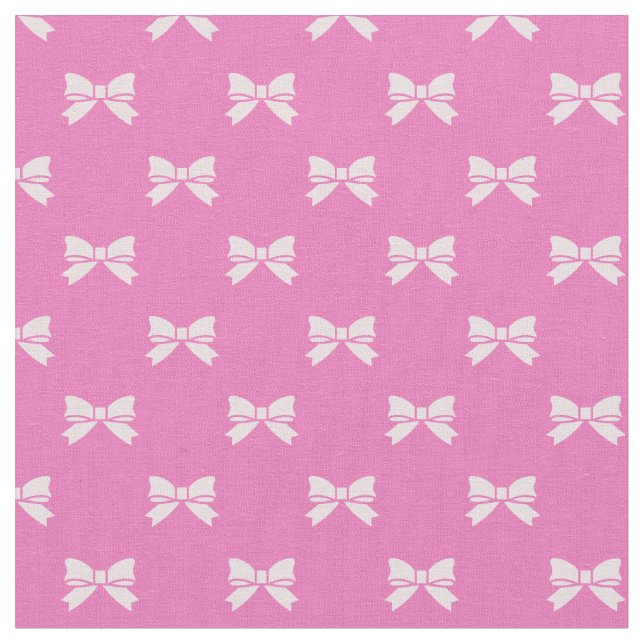 Tecido Laços Rosa Claro Kawaii em Rosa Escuro (Detalhe)