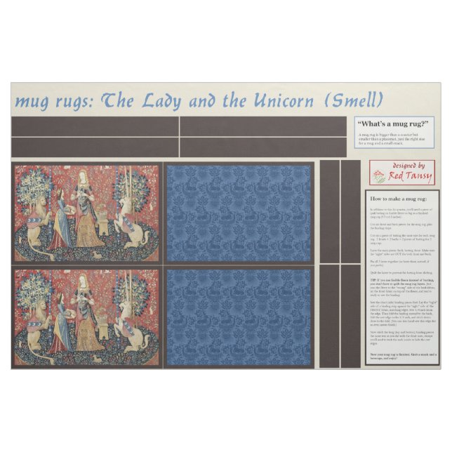 Tecido Lady e Unicorn faça xixi (Fat Quarter)