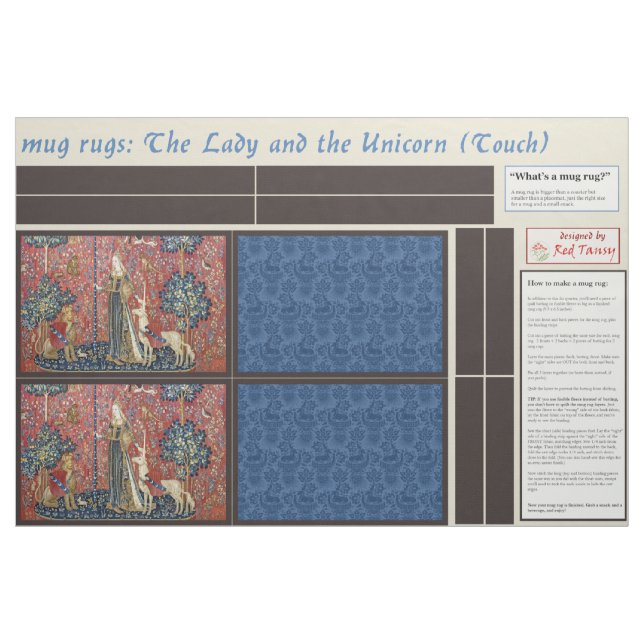 Tecido Lady e Unicorn faça xixi (Fat Quarter)