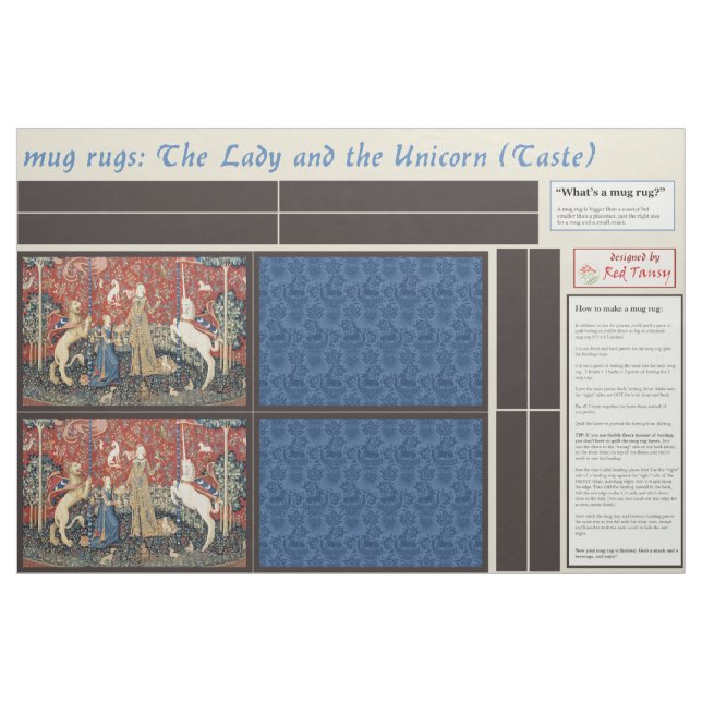 Tecido Lady e Unicorn faça xixi (Fat Quarter)