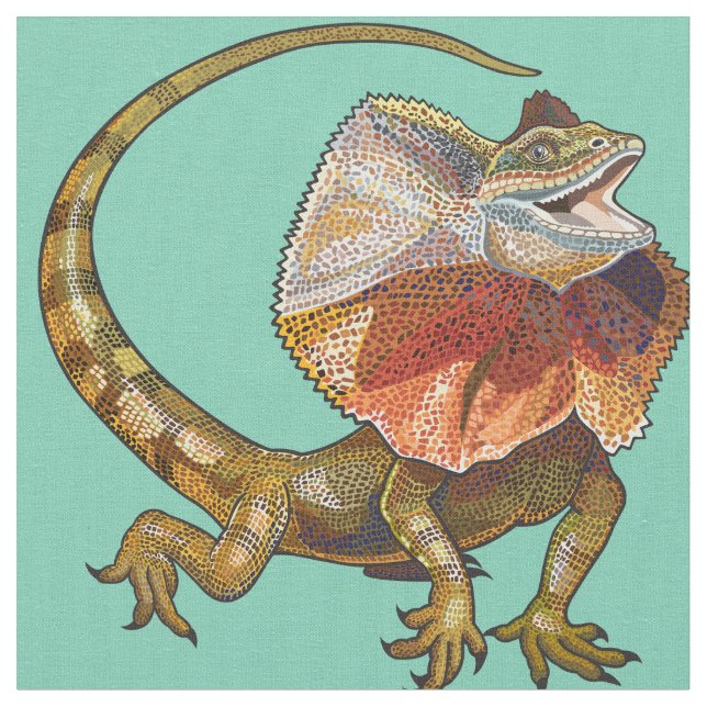Tecido lagarto com pescoço (Detalhe)