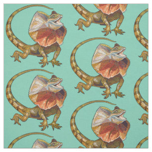 Tecido lagarto necked do folho