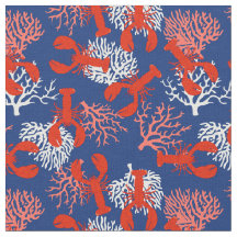 Lagostas Maine Lagostas Vermelho Azul Padrão