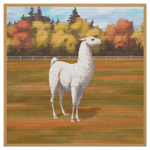 Tecido Lama Branco na Pastagem da Fazenda do outono