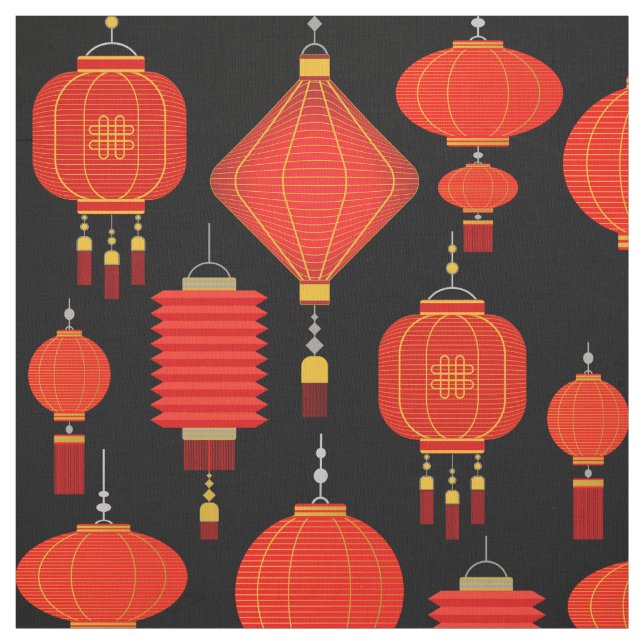 Tecido Lanternas chinesas (Modelo)