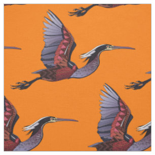 Tecido laranja Agami heron
