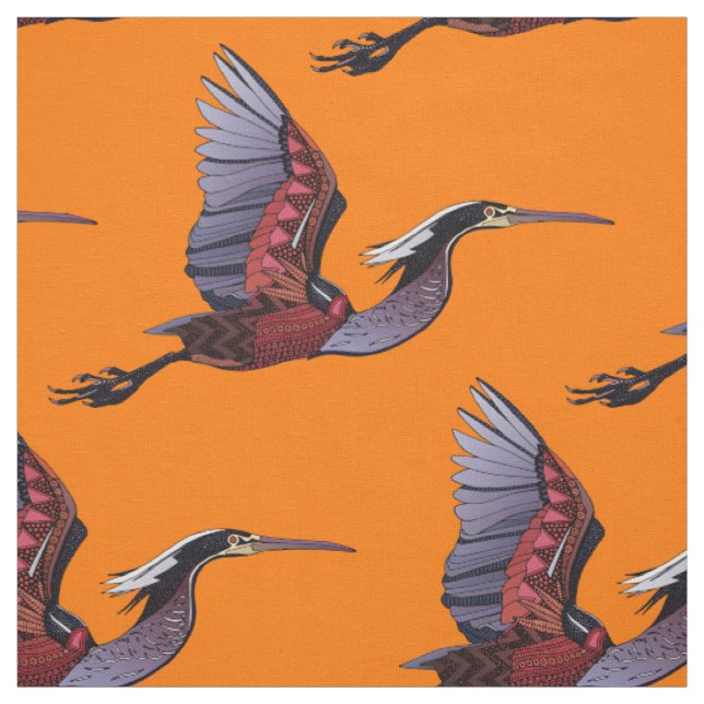 Tecido laranja Agami heron (Modelo)