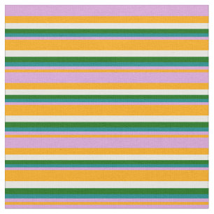 Tecido Laranja, ameixa, Teal, Verde Escuro e Stripes Bran