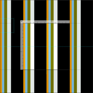 Tecido Laranja, Azul Claro, Verde, Creme de Casa e Preto
