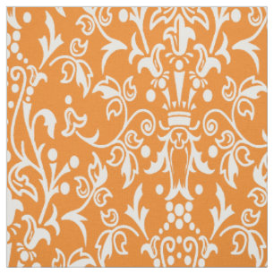 Tecido Laranja Damask