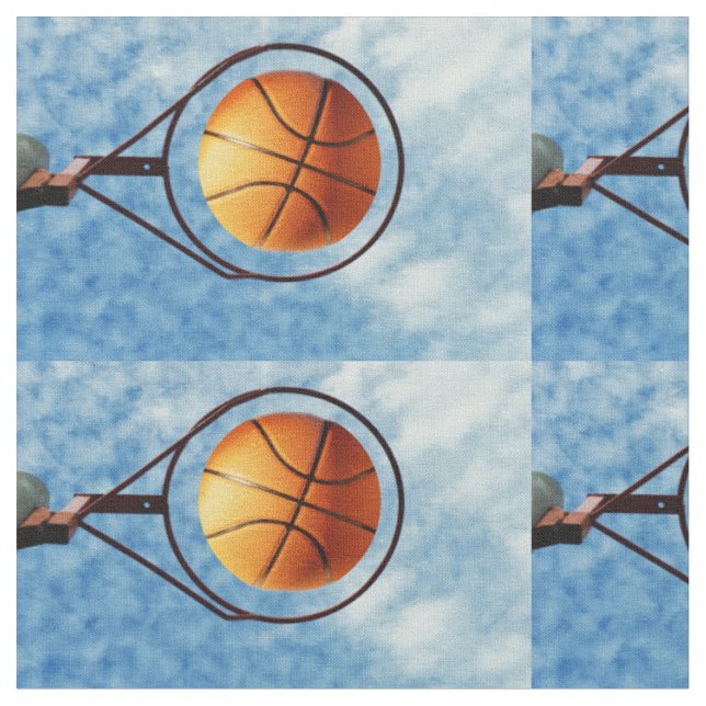 Tecido Laranja De Basquete Num Hoop De Basquete, (Detalhe)