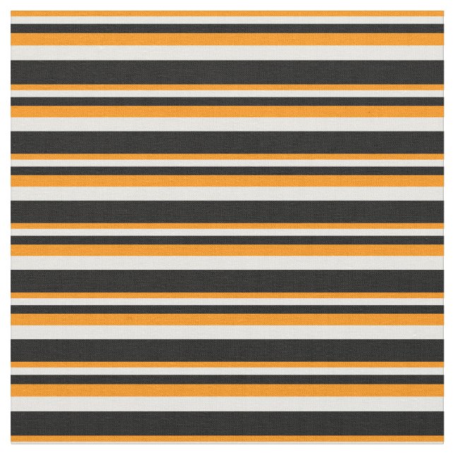 Tecido Laranja Escuro, Branco e Linhas Pretas (Detalhe)