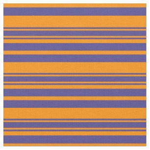 Tecido Laranja Escuro e Azul Escuro