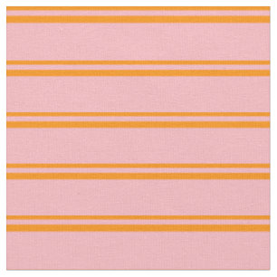 Tecido Laranja Escuro e Rosas claro Striped/Links