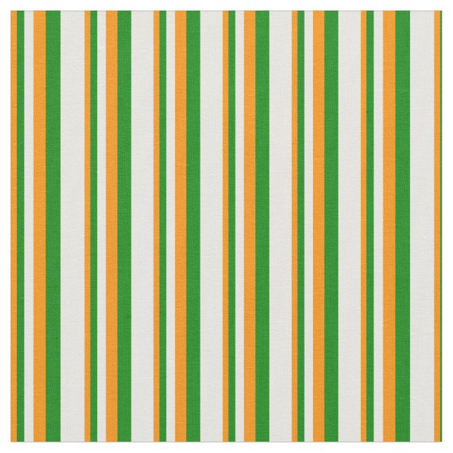 Tecido Laranja Escuro, Verde e Esbranquiçado (Detalhe)