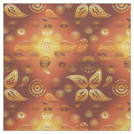 Tecido Laranja floral do inclinação de Boho