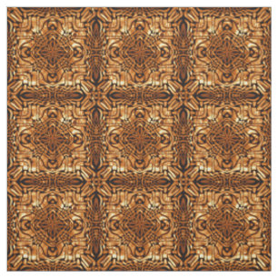 Tecido Laranja Marrom Bali Estilo Batik Paisley
