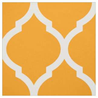 Tecido Laranja-marroquina Quatrefoil Grande Escala