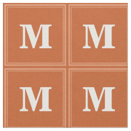 Tecido Laranja monograma