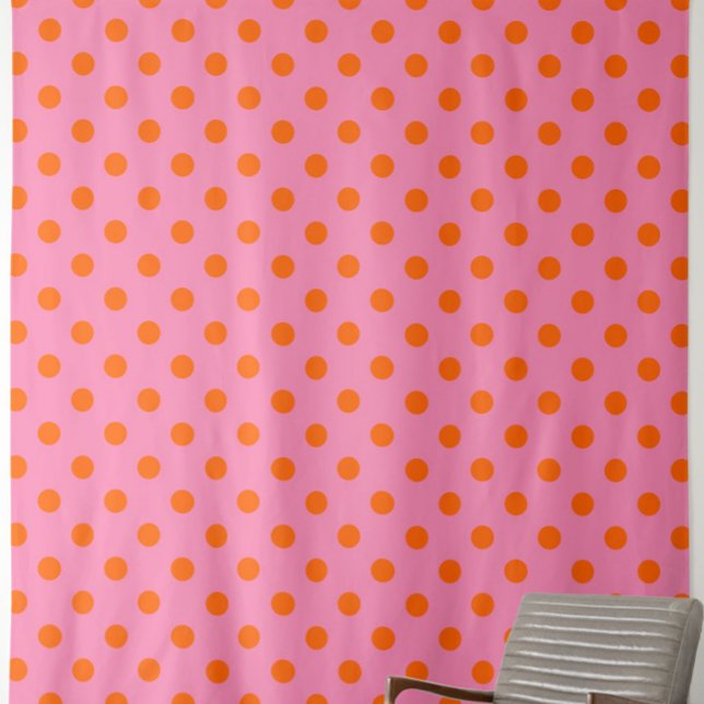 Tecido Laranja no Design de padrão Bolinhas cor-de-rosa (Criador carregado)