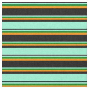 Tecido Laranja Preto, Amarino, Verde e Escuro Colorido