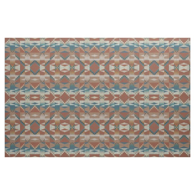 Tecido Laranja Queimada Taupe Azul Teto Castanho Parede E (Fat Quarter)