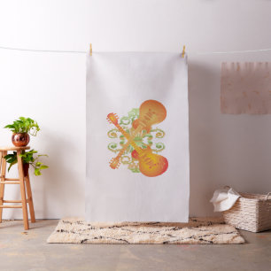 Tecido Laranja Sunburst Guitars Incrível Orçamento