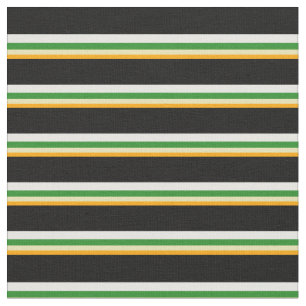 Tecido Laranja, Tan, Verde Florestal, Branco e Preto Colo