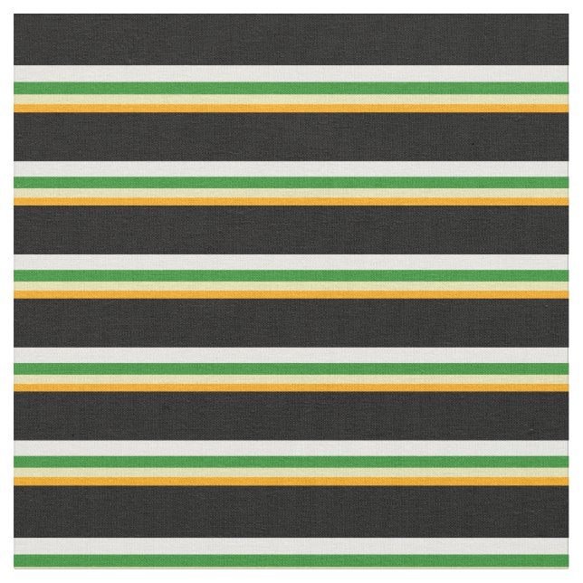Tecido Laranja, Tan, Verde Florestal, Branco e Preto Colo (Detalhe)