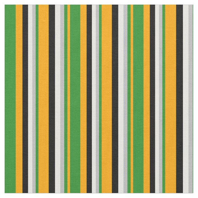Tecido Laranja, verde florestal, Cinza, branco e preto (Detalhe)