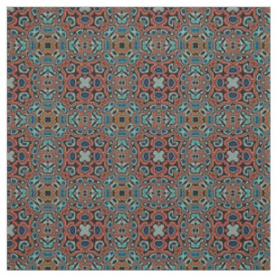 Tecido Laranja Vermelho Azul Aqua Turquesa Quadril Arte O