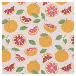 Tecido Laranjas bonitas e elegantes em rosas claro