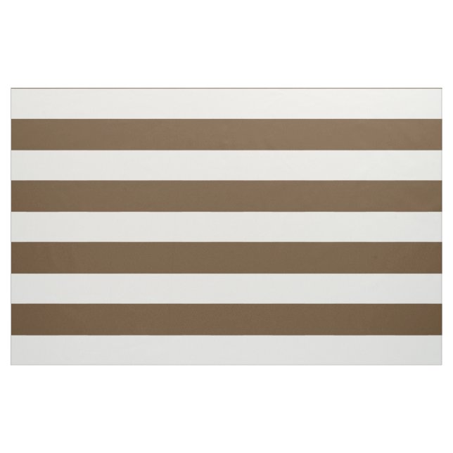 Tecido Largas faixas brancas em castanho de chocolate (Fat Quarter)