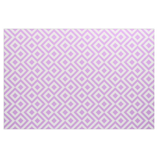 Tecido Lavanda e teste padrão geométrico do meandro do (Fat Quarter)