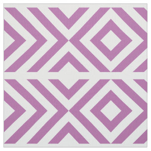 Tecido Lavanda e vigas brancas e diamantes geométricos