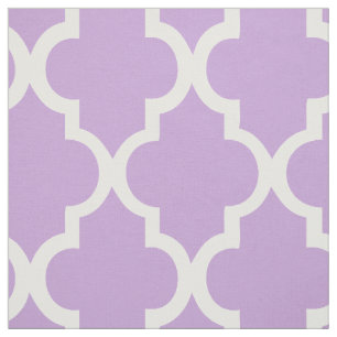 Tecido Lavanda Padrão dos Azulejos Quatrefoil