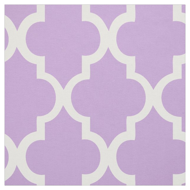 Tecido Lavanda Padrão dos Azulejos Quatrefoil (Modelo)