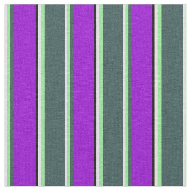 Tecido Lavanda, Verde, Cinza Escuro, Violeta e Preto (Detalhe)