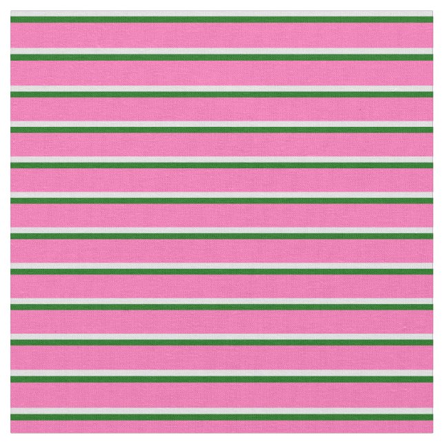 Tecido Lavanda, Verde Escuro e Linhas Coloridas Rosa Quen (Detalhe)