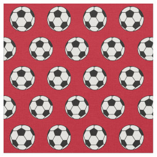 Tecido Legal bola de futebol vermelha
