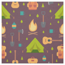 Tecido Legal padrão de acampamento no exterior Design