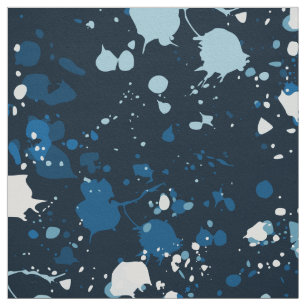 Tecido Legal Splatter de Tinta Azul