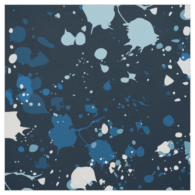 Tecido Legal Splatter de Tinta Azul (Modelo)